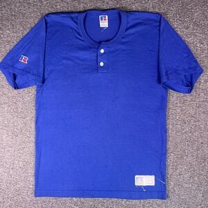 Vintage‎ Russell Athletics Shirts Mens Size M Blue Baseball MLB USA Made